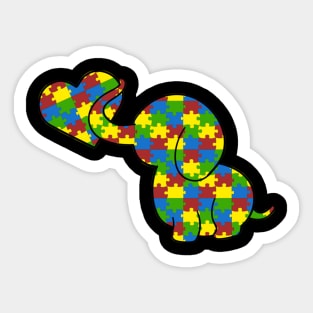 Elephant Autism Awareness T Shirt Sticker